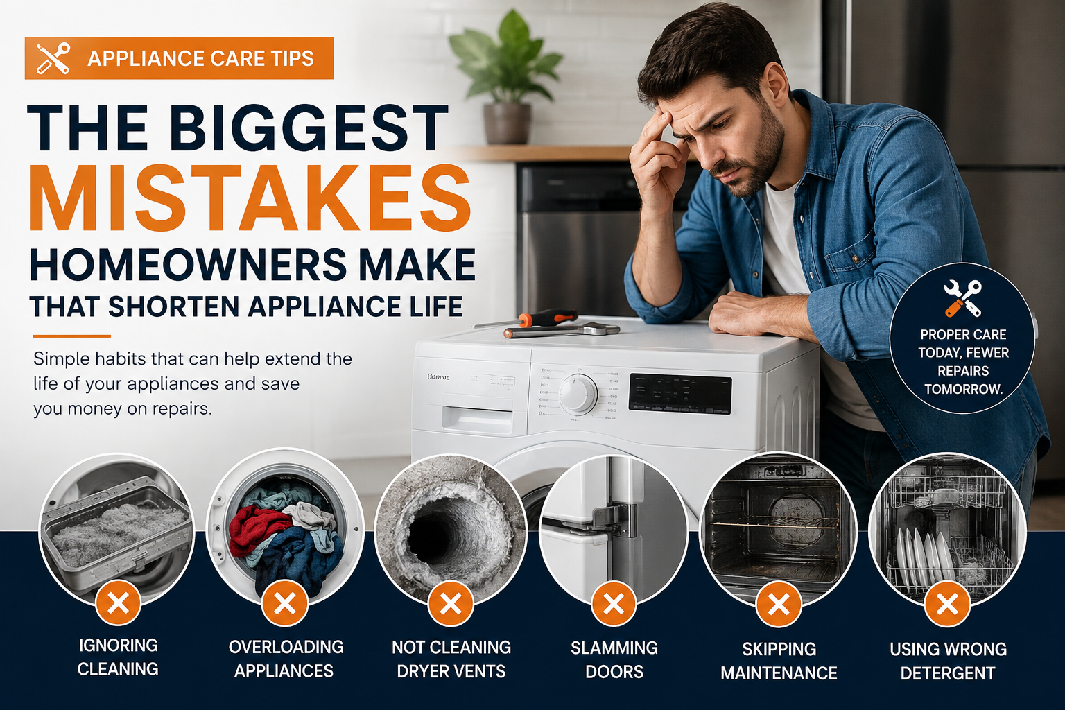 The Biggest Mistakes Homeowners Make That Shorten Appliance Life